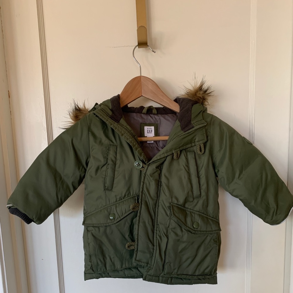 Baby GAP green parka jacket